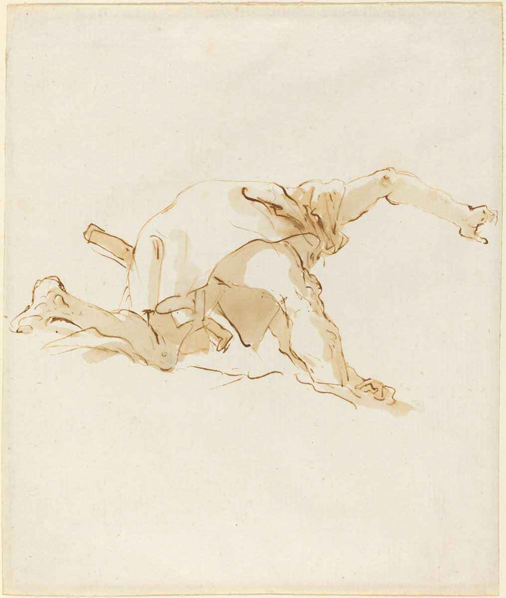 Figure on a Cloud by Giovanni Battista Tiepolo (Venetian, 1696 - 1770), 16X12"(A3)Poster Print