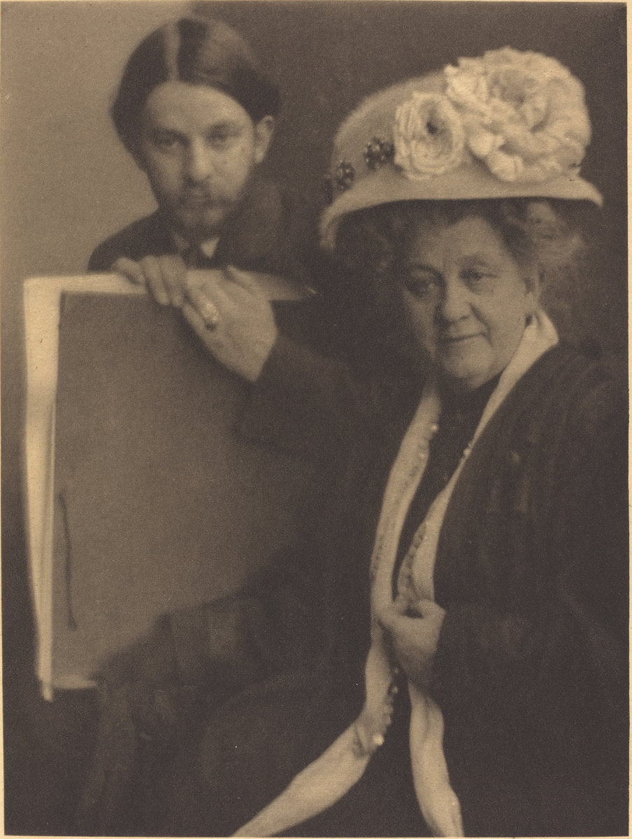 Alvin Langdon Coburn and His Mother by Clarence H. White (American, 1871 - 1925), 16X12"(A3)Poster Print