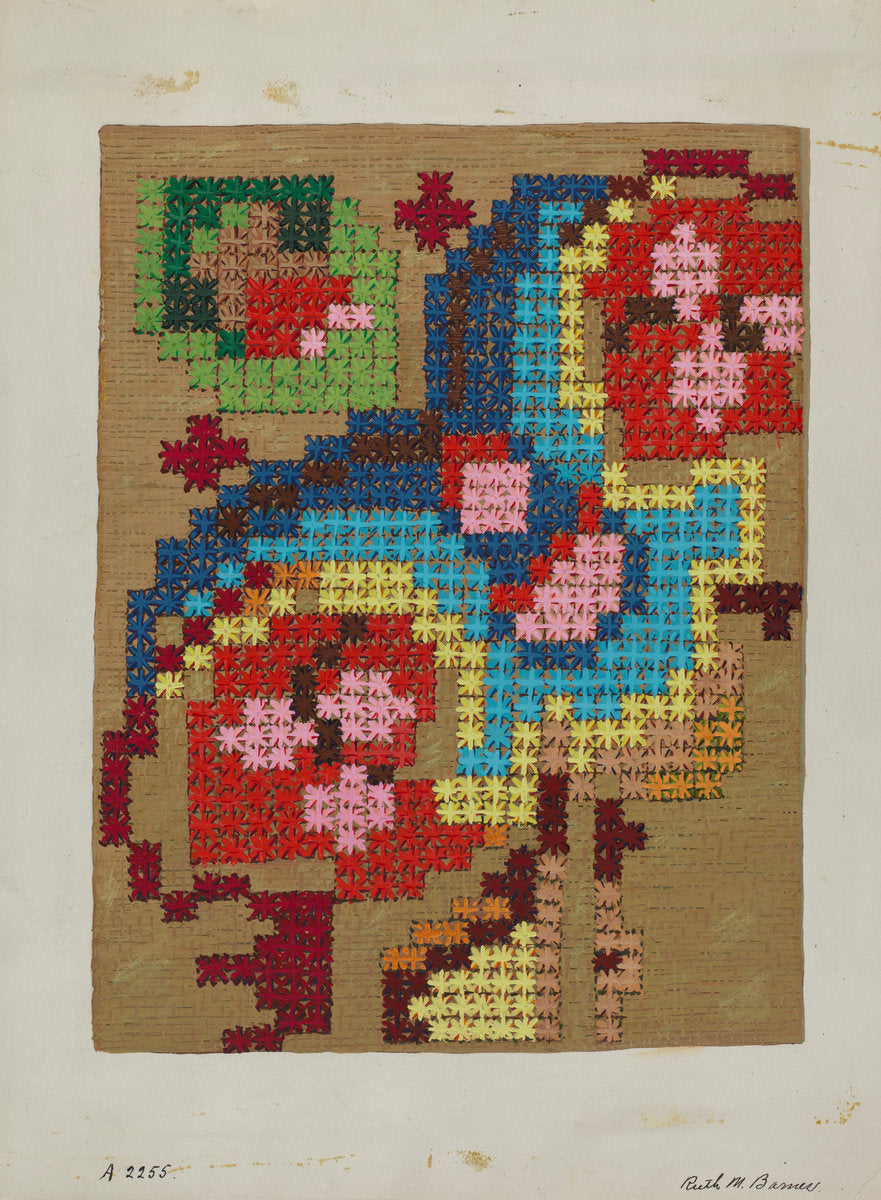 Table Cover by Ruth M. Barnes (American, active c. 1935), 16X12"(A3)Poster Print