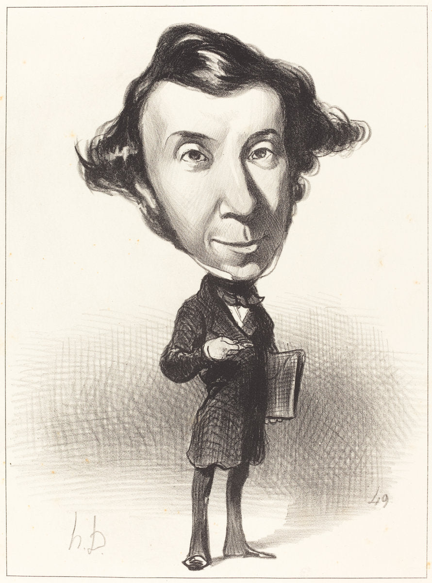 Alex. Ch. Henri de Tocqueville by Honoré Daumier (French, 1808 - 1879), 16X12"(A3)Poster Print