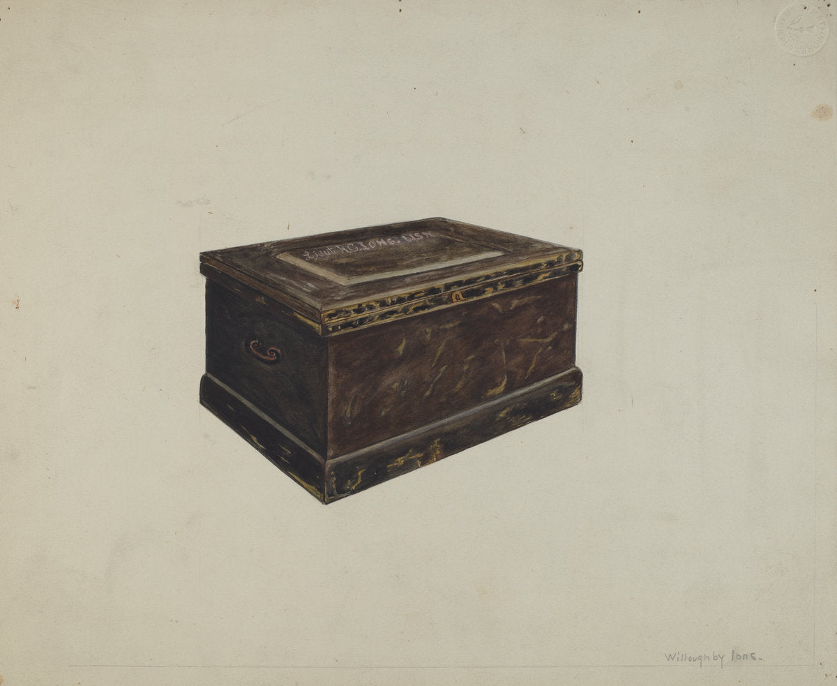 Sea Chest, U.S. Navy by Willoughby Ions (American, active c. 1935), 16X12"(A3)Poster Print