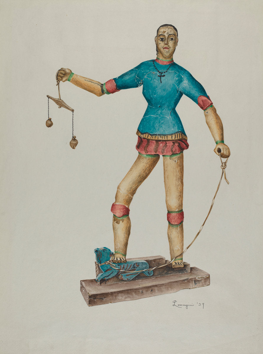 Bulto (San Miguel) by Eldora P. Lorenzini (American, 1910 - 1993), 16X12"(A3)Poster Print