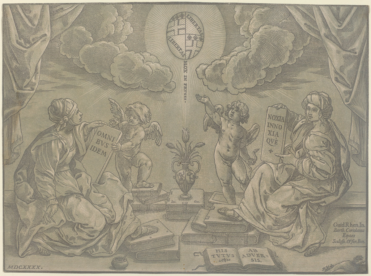 Thesis by Bartolomeo Coriolano after Guido Reni (Italian, active 1627/1653), 16X12"(A3)Poster Print