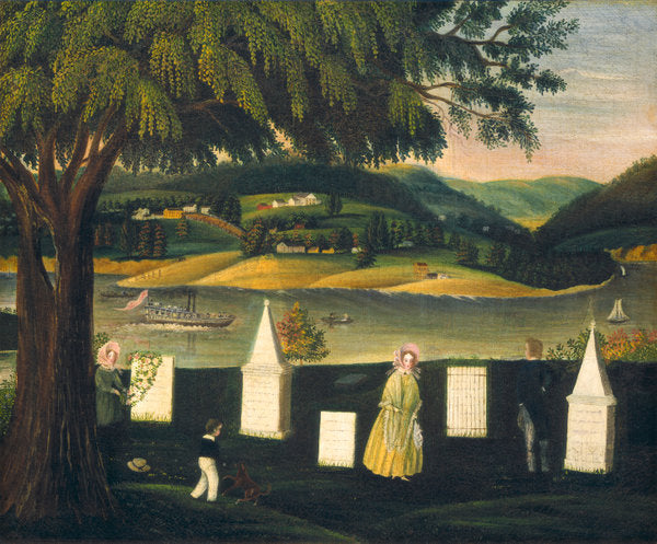 c. 1840 by American 19th Century (Family Burying Ground), 16X12"(A3)Poster Print