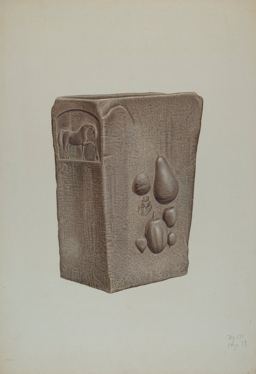 Drinking Fountain by Edward DiGennero (American, active c. 1935), 16X12"(A3)Poster Print