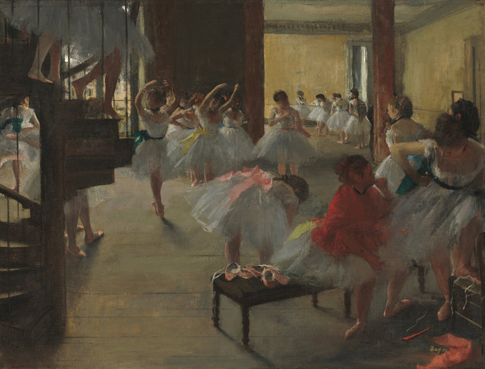 The Dance Class by Hilaire-Germain-Edgar Degas (French, 1834 - 1917), 16X12