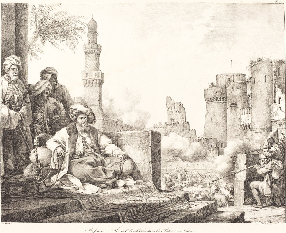 Massacre des Mameluks Rebelles dans le Château de Caire by Horace Vernet (French, 1789 - 1863), 16X12"(A3)Poster Print