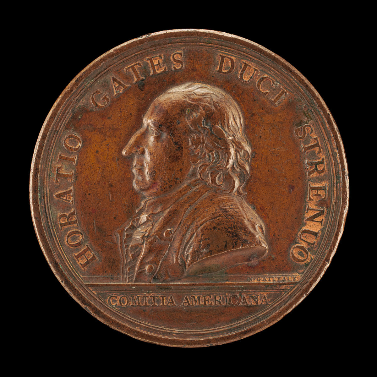 Horatio Gates, 1728-1806, Major General [obverse] by Nicolas-Marie Gatteaux (French, 1751 - 1832), 16X12"(A3)Poster Print