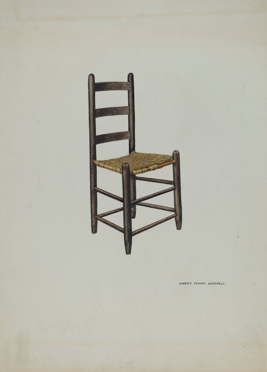 Chair by Harry Mann Waddell (American, active c. 1935), 16X12"(A3)Poster Print