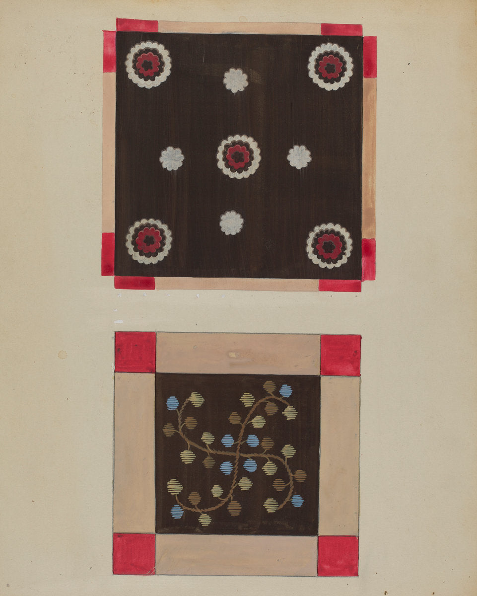 Button Rug by Jules Lefevere (American, active c. 1935), 16X12"(A3)Poster Print