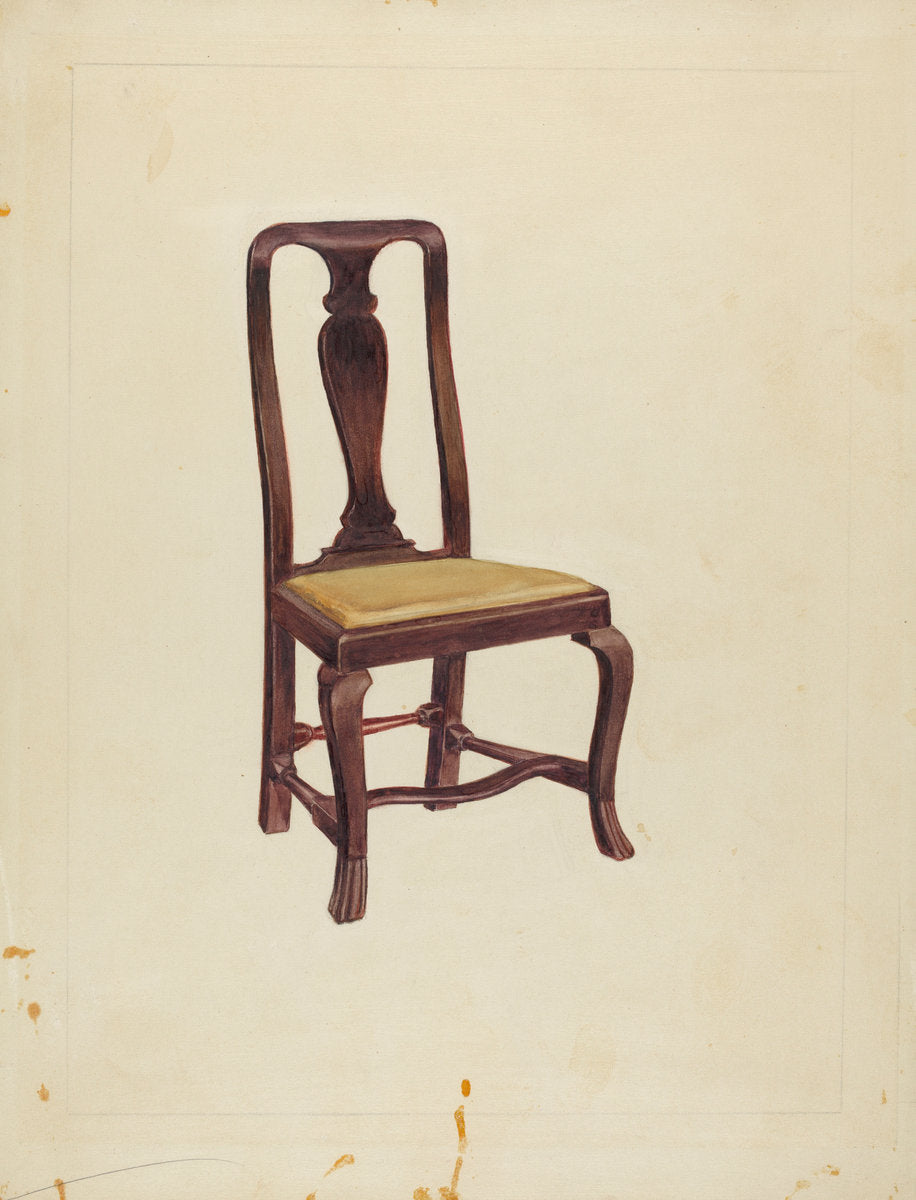 Side Chair by Marion Curtiss (American, active c. 1935), 16X12"(A3)Poster Print