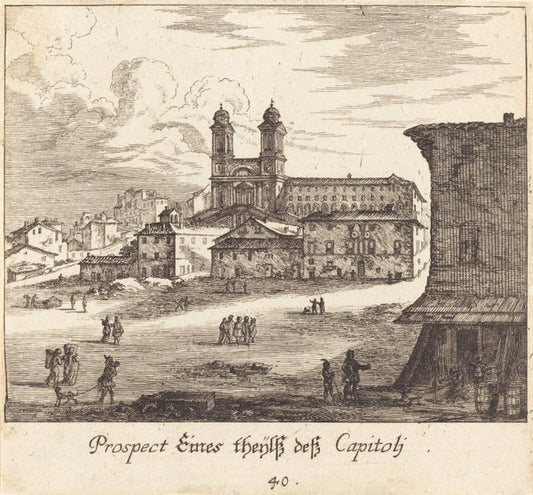 City View by Melchior Küsel after Johann Wilhelm Baur (German, 1626 - 1683), 16X12"(A3)Poster Print