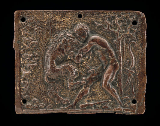 Hercules and the Nemean Lion by Moderno (Italian, 1467 - 1528), 16X12"(A3)Poster Print