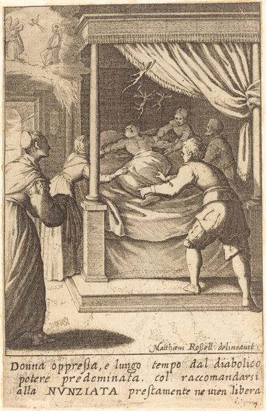 The Oppressed Woman by Jacques Callot after Matteo Rosselli (French, 1592 - 1635), 16X12"(A3)Poster Print