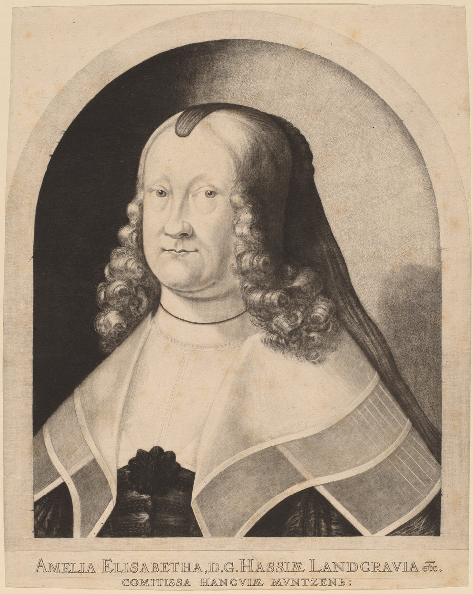 Amelia Elizabeth, Countess of Hesse by Ludwig von Siegen (Dutch, 1609 - probably 1680), 16X12"(A3)Poster Print