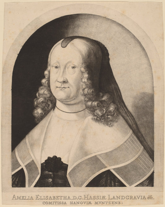 Amelia Elizabeth, Countess of Hesse by Ludwig von Siegen (Dutch, 1609 - probably 1680), 16X12"(A3)Poster Print