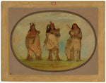 Three Distinguished Warriors of the Sioux Tribe by George Catlin (American, 1796 - 1872), 16X12"(A3)Poster Print