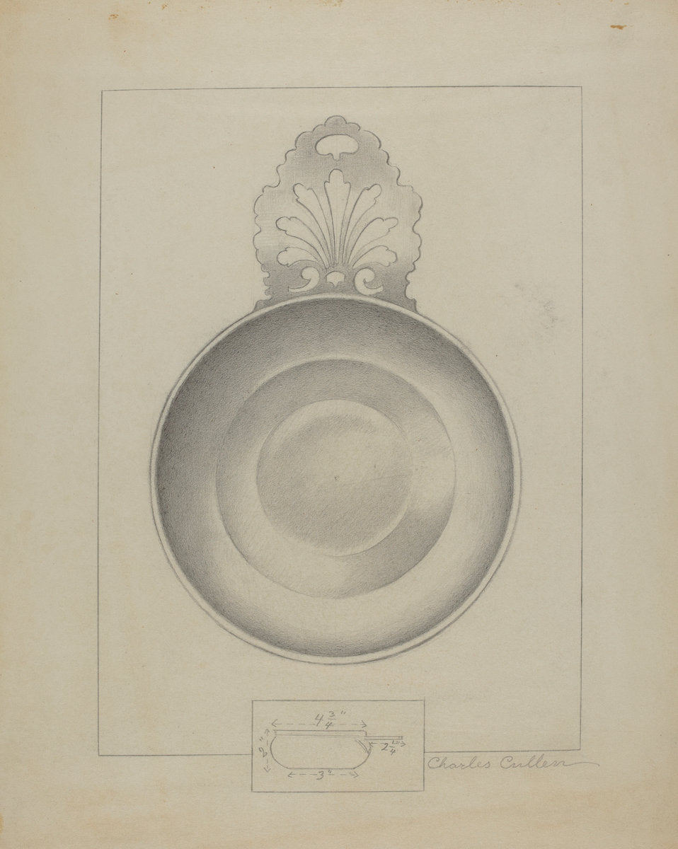 Silver Porringer by Charles Cullen (American, active c. 1935), 16X12"(A3)Poster Print