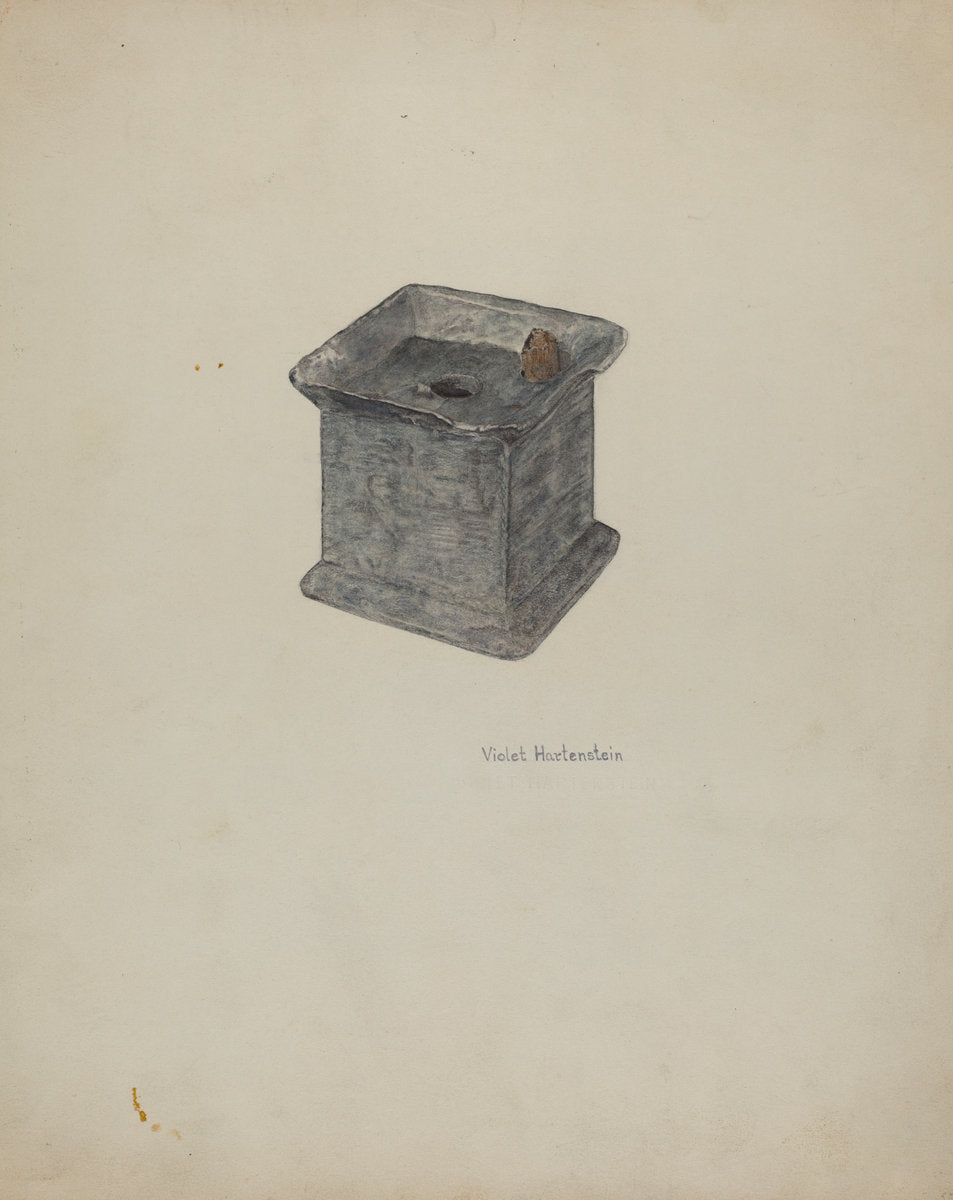 Pewter Inkstand by Violet Hartenstein (American, active c. 1935), 16X12"(A3)Poster Print