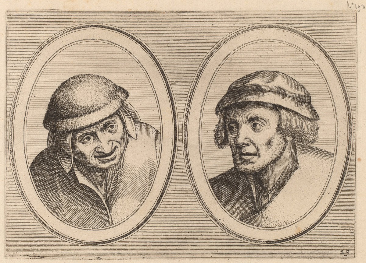 Ael Pieter-mans and "Bedorve Sloof om't Geldt" by Johannes and Lucas van Doetechum after Pieter Brugel the Elder (Dutch, died 1605), 16X12"(A3)Poster Print