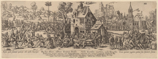 Country Fair by Jan Theodor de Bry after Barthel Beham (Flemish, 1561 - 1623), 16X12"(A3)Poster Print