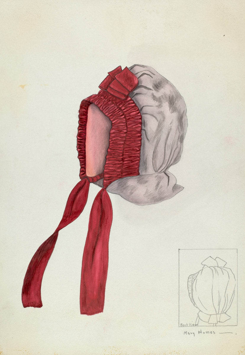 Bonnet by Mary E. Humes (American, active c. 1935), 16X12"(A3)Poster Print