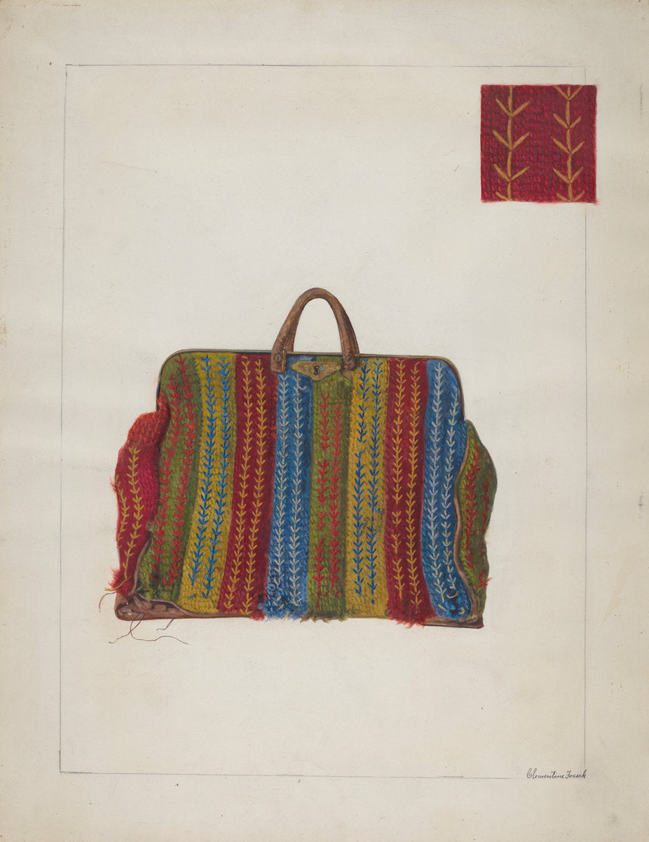 Carpet Bag by Clementine Fossek (American, active c. 1935), 16X12"(A3)Poster Print