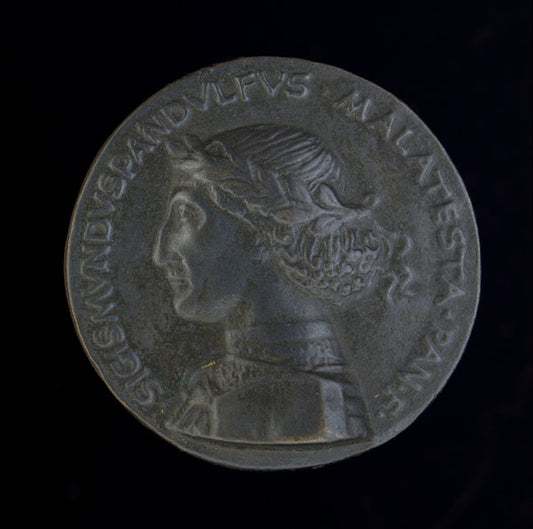 1450 by after Matteo de' Pasti (Sigismondo Pandolfo Malatesta, 1417-1468, Lord of Rimini and Fano [obverse]), 16X12"(A3)Poster Print