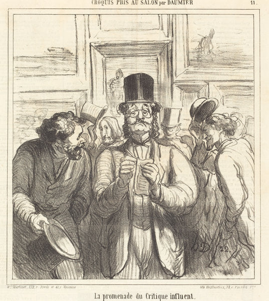 La promenade du Critique influent by Honoré Daumier (French, 1808 - 1879), 16X12"(A3)Poster Print
