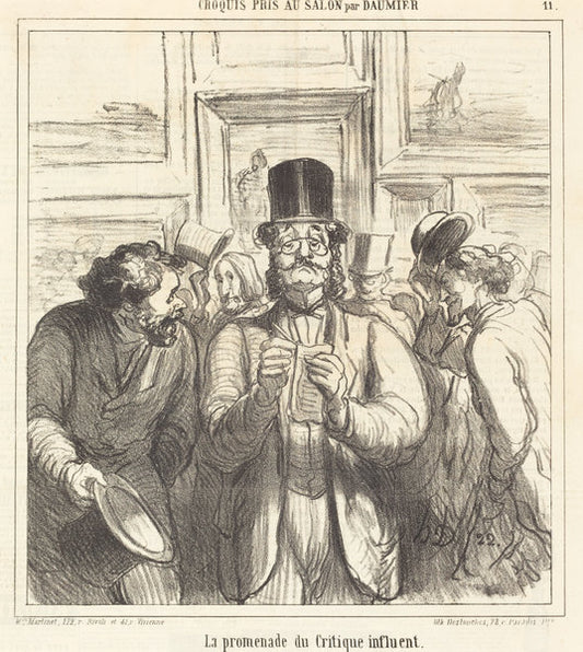 La promenade du Critique influent by Honoré Daumier (French, 1808 - 1879), 16X12"(A3)Poster Print