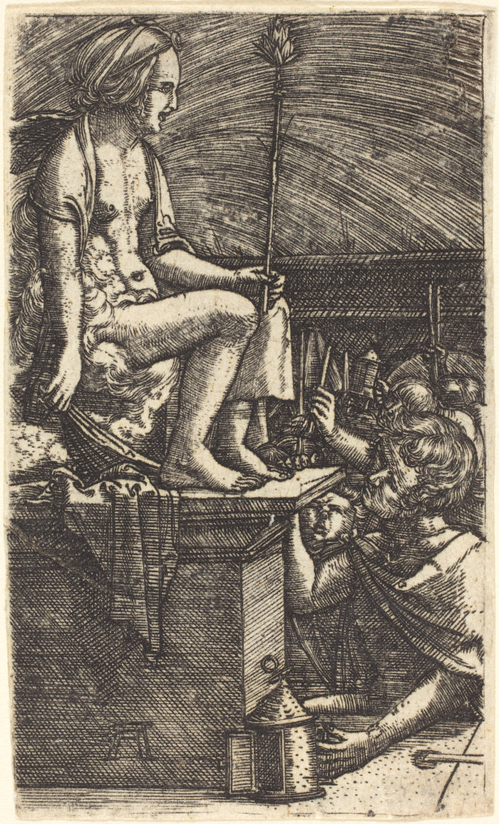 The Roman Courtesan (The Revenge of the Magician Virgil) by Albrecht Altdorfer (German, 1480 or before - 1538), 16X12
