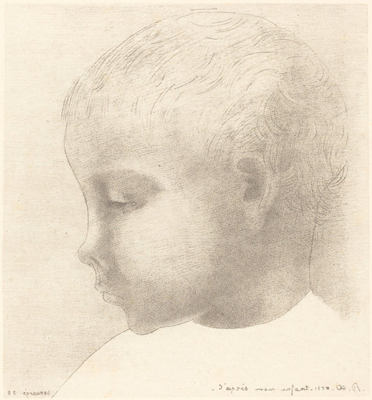 Mon Enfant (My Child) by Odilon Redon (French, 1840 - 1916), 16X12"(A3)Poster Print