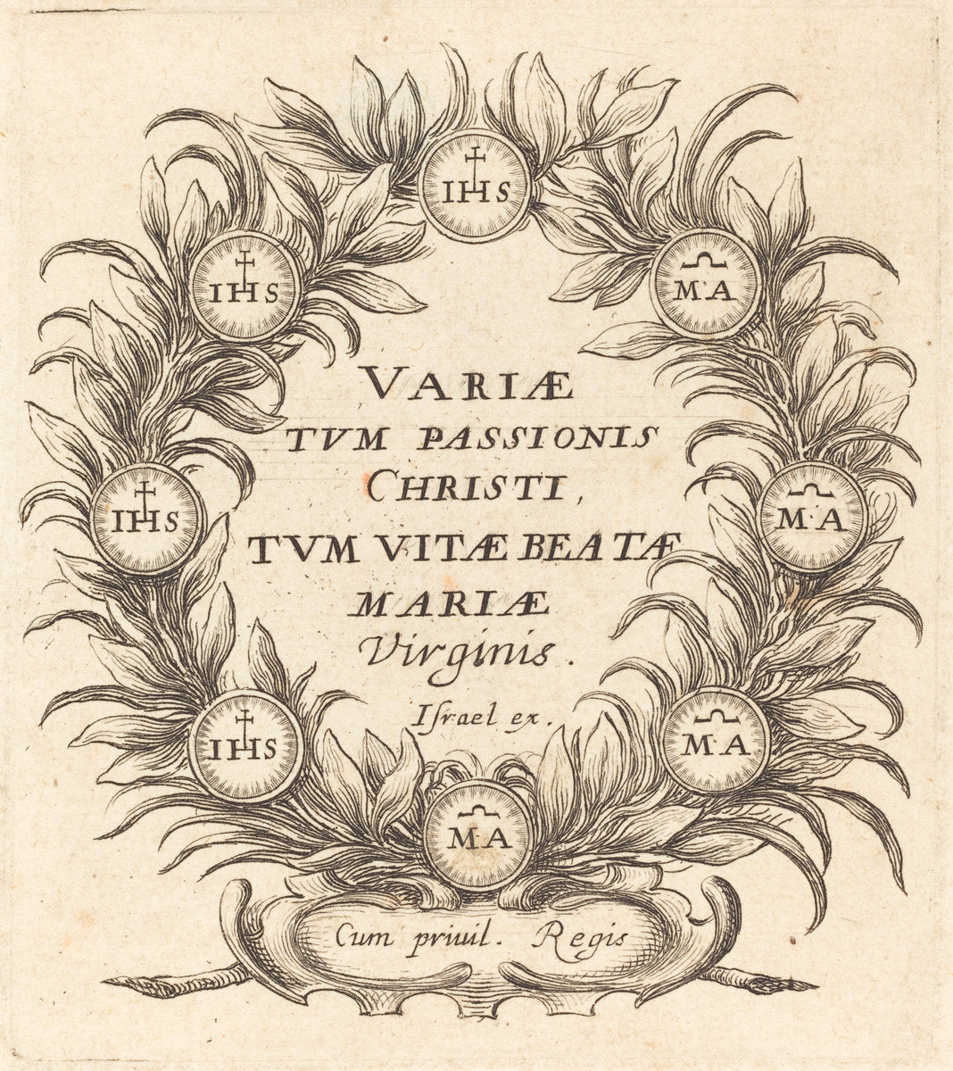 Frontispiece for Callot's "The Mysteries of the Passion" by Abraham Bosse (French, 1602 - 1676), 16X12"(A3)Poster Print
