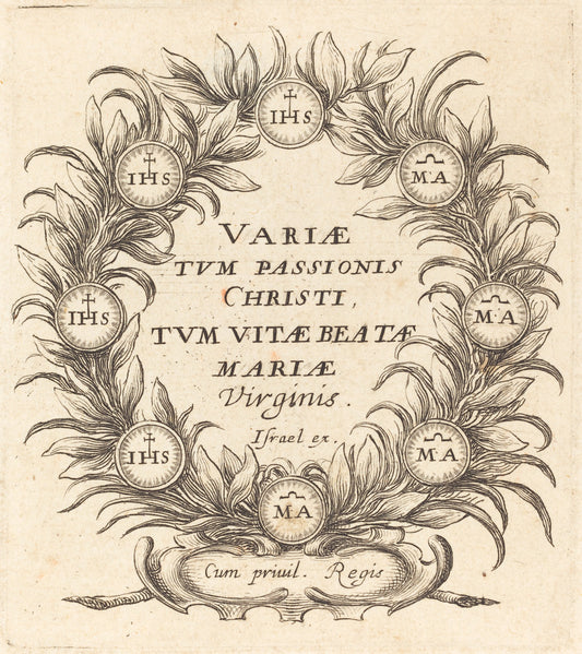 Frontispiece for Callot's "The Mysteries of the Passion" by Abraham Bosse (French, 1602 - 1676), 16X12"(A3)Poster Print