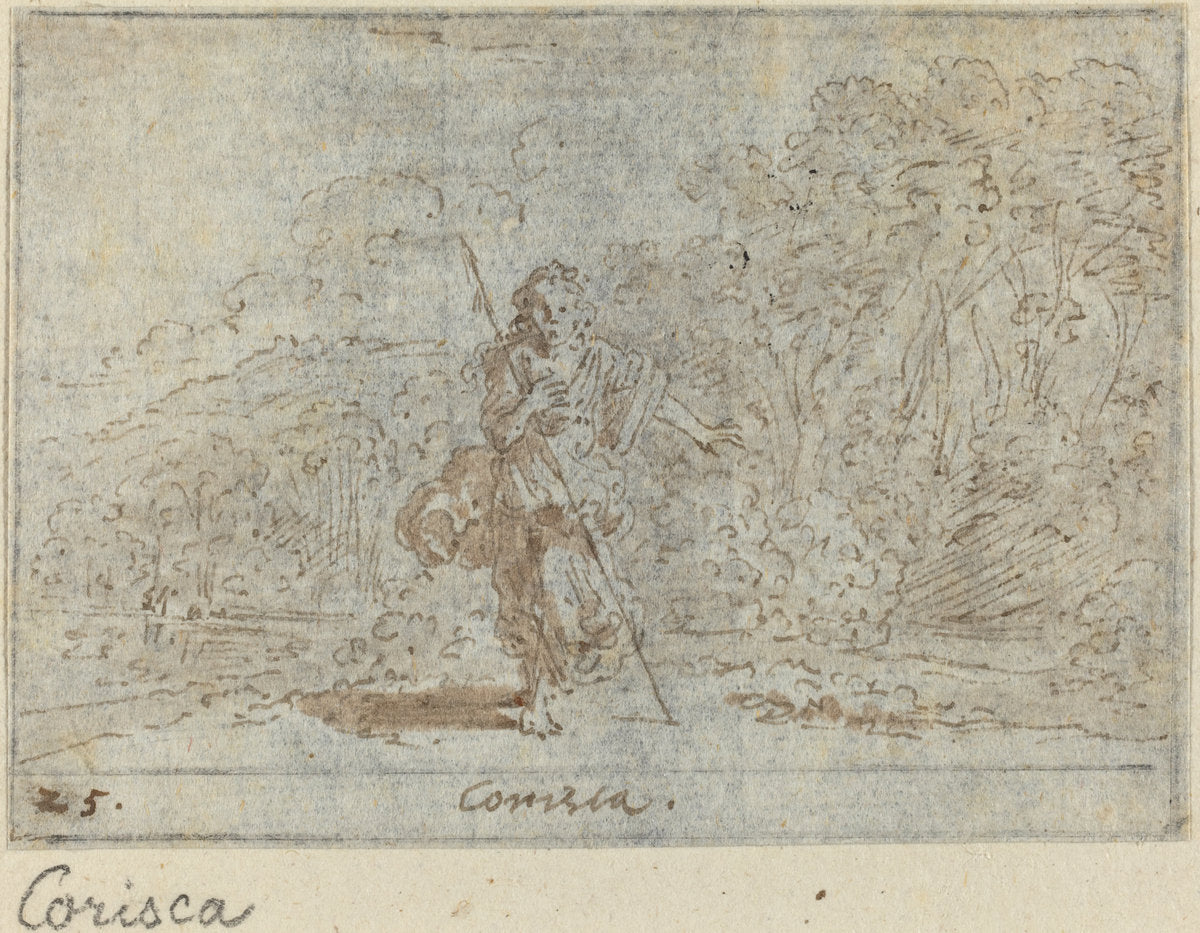 Corisca by Johann Wilhelm Baur (German, 1607 - 1641), 16X12"(A3)Poster Print