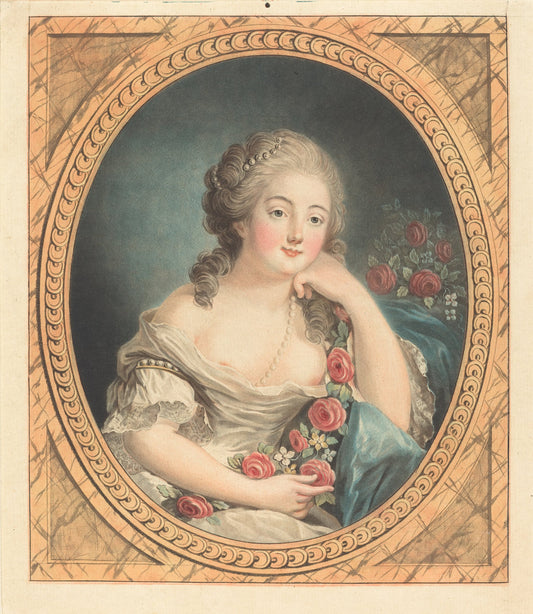 L'agreable neglige by Jean-François Janinet (French, 1752 - 1814), 16X12"(A3)Poster Print