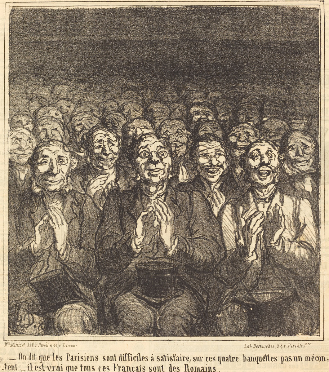 On dit que les Parisiens... by Honoré Daumier (French, 1808 - 1879), 16X12"(A3)Poster Print