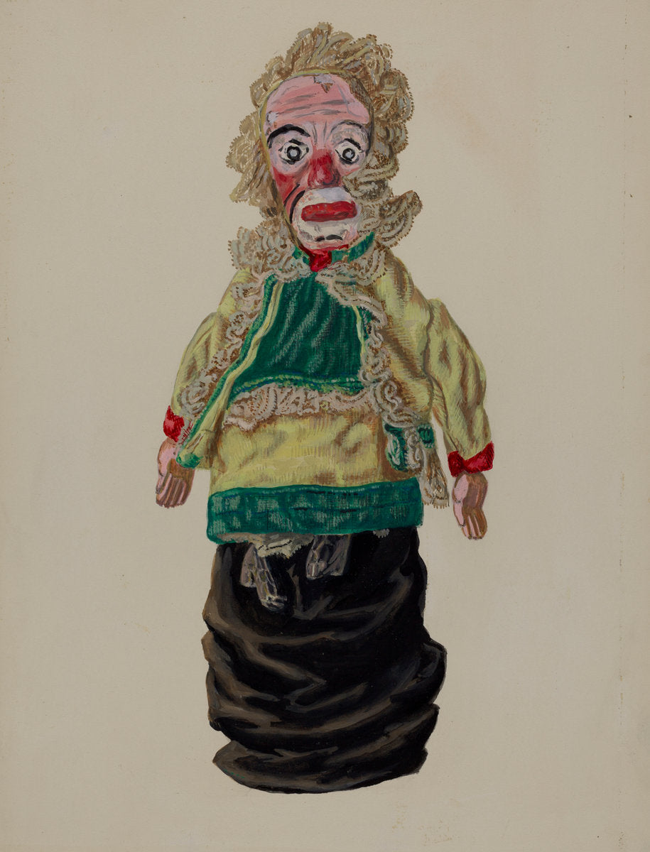 Hand Puppet Judy by Dorothy Brennan (American, active c. 1935), 16X12"(A3)Poster Print