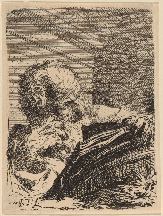 A Philosopher by Paul Troger (Austrian, 1698 - 1762), 16X12"(A3)Poster Print