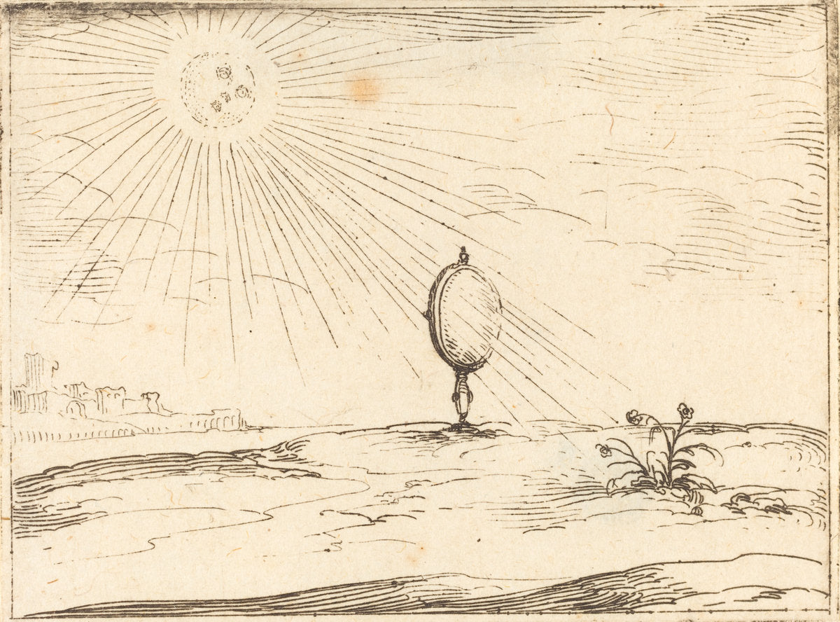 Rays of the Sun by Jacques Callot (French, 1592 - 1635), 16X12"(A3)Poster Print