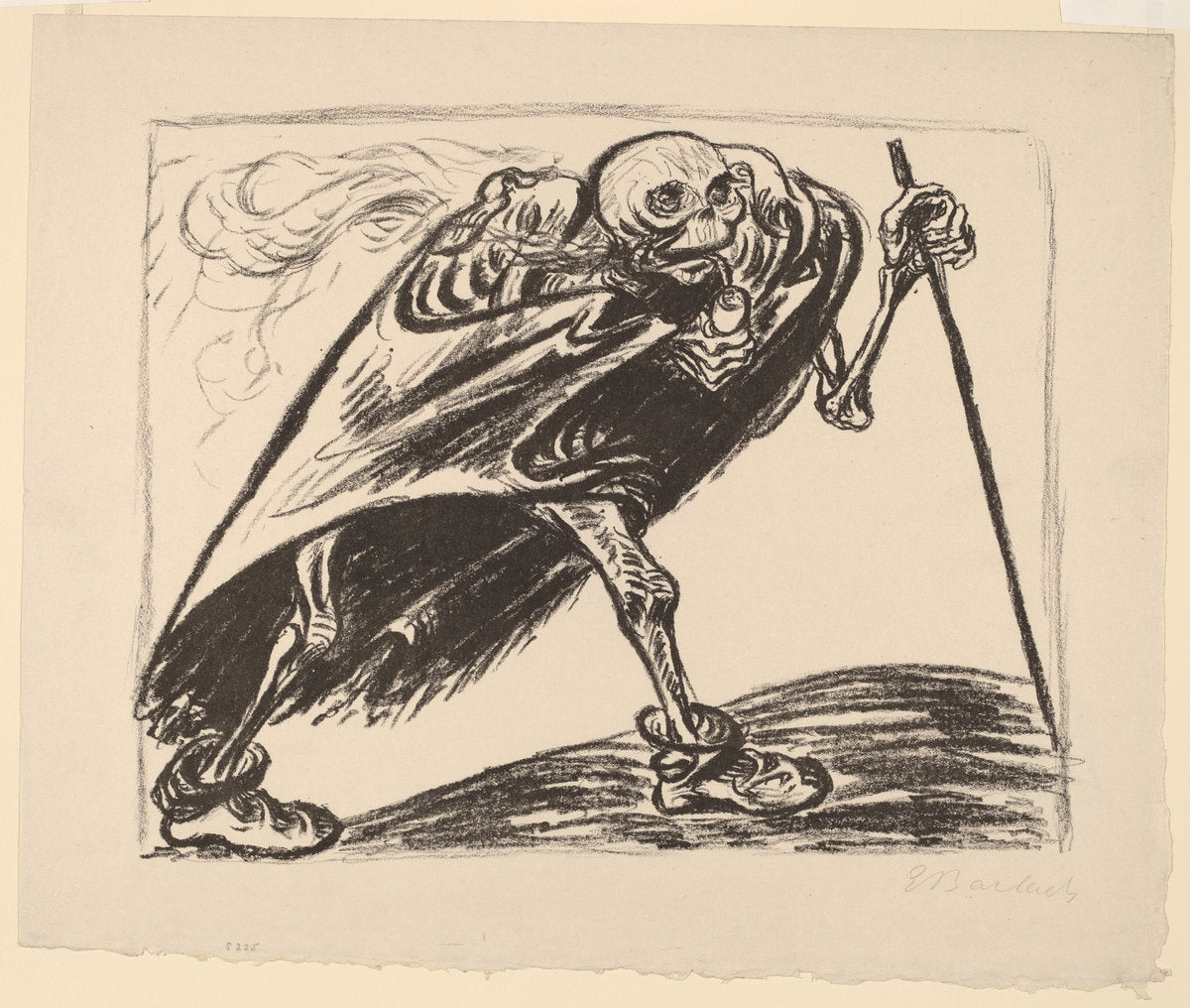 Wandering Death by Ernst Barlach (German, 1870 - 1938), 16X12"(A3)Poster Print