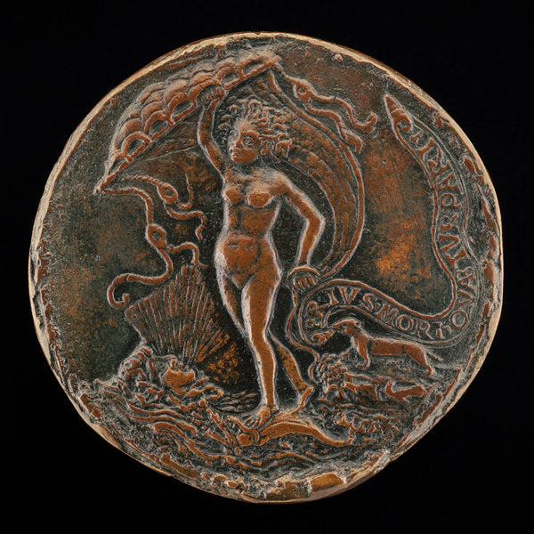 c. 1498 by Style of Niccolò Fiorentino (Fortune with Sail, on a Dolphin [reverse]), 16X12"(A3)Poster Print