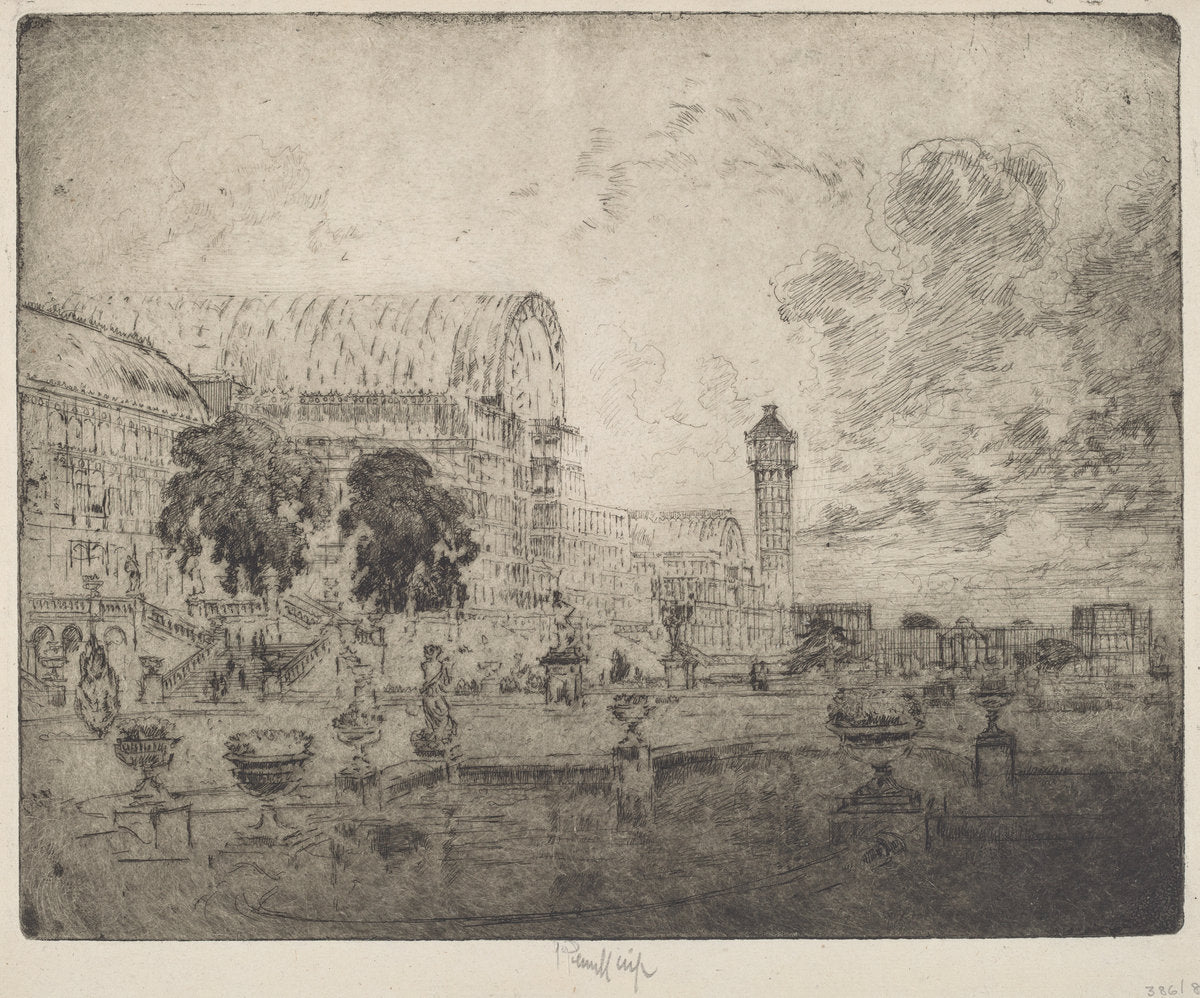 The Crystal Palace by Joseph Pennell (American, 1857 - 1926), 16X12"(A3)Poster Print