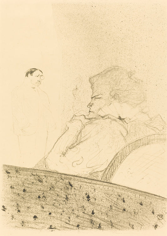 Brandes in His Box (Brandès dans sa loge) by Henri de Toulouse-Lautrec (French, 1864 - 1901), 16X12"(A3)Poster Print