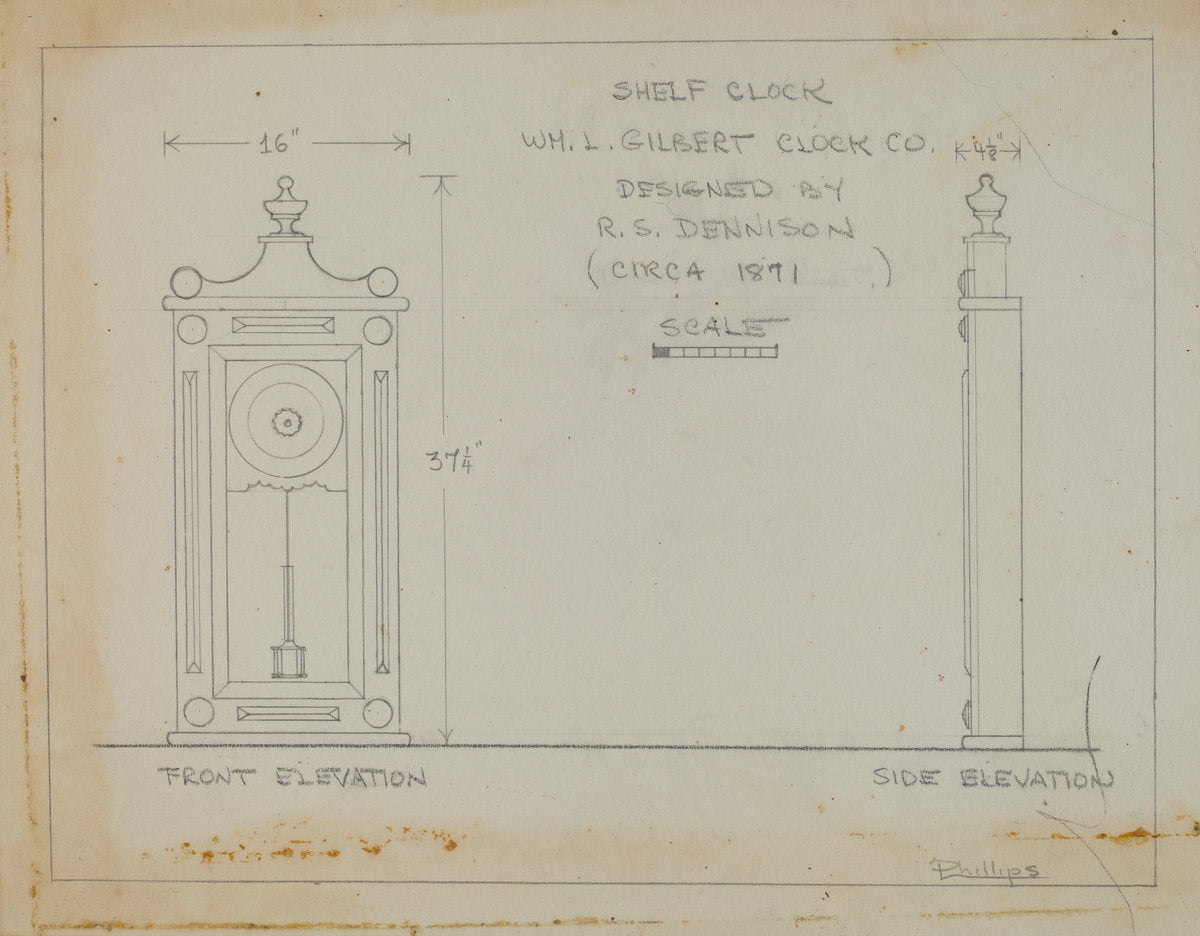 Clock by Lawrence Phillips (American, active c. 1935), 16X12"(A3)Poster Print
