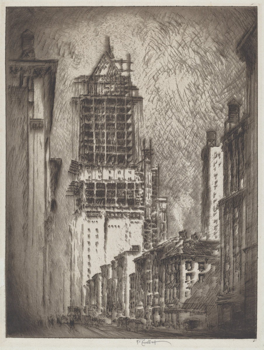 Lodgings for Gents by Joseph Pennell (American, 1857 - 1926), 16X12"(A3)Poster Print