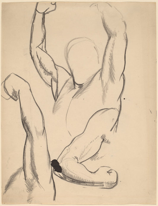 Arms of a Boxer by George Bellows (American, 1882 - 1925), 16X12"(A3)Poster Print