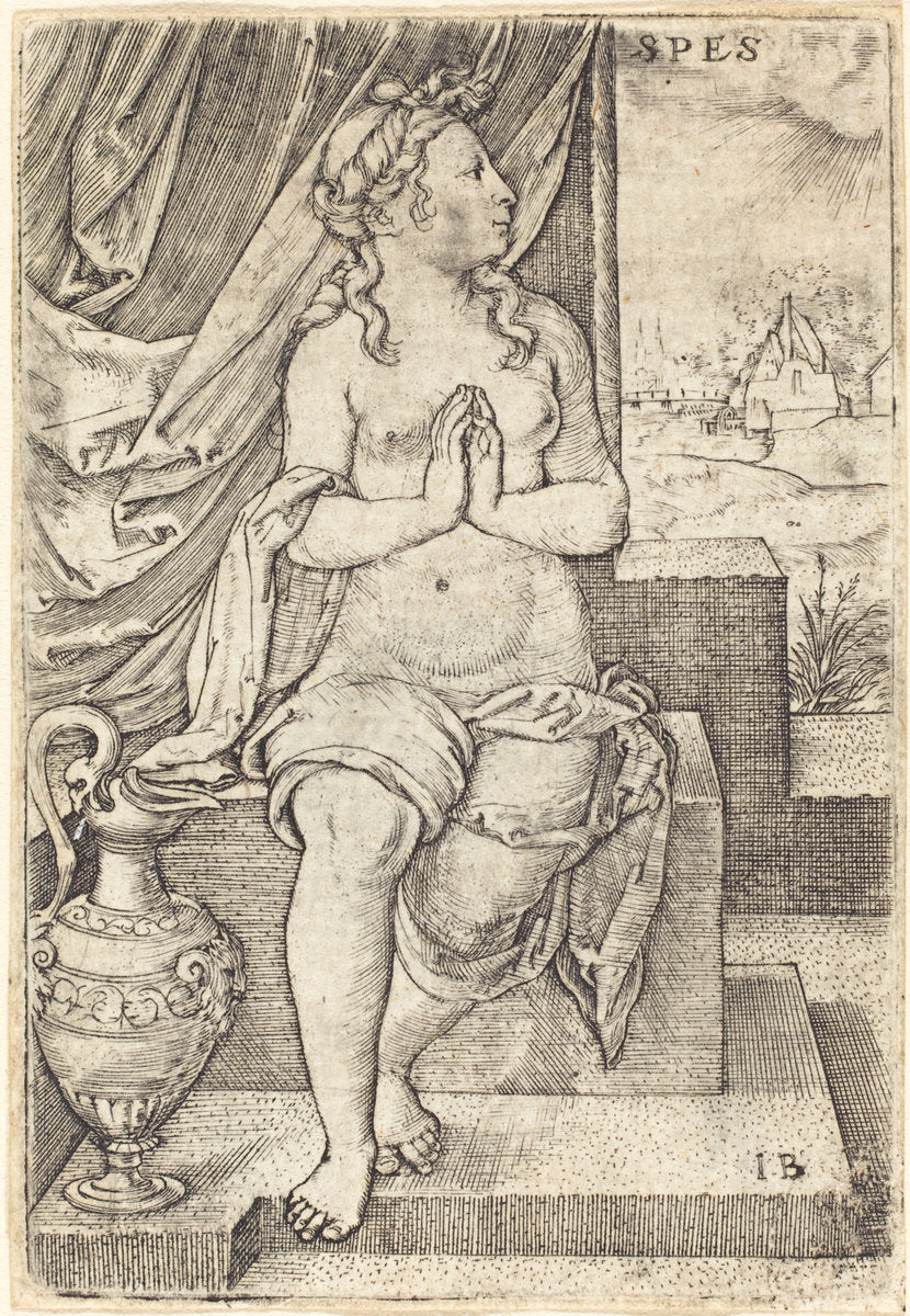 Spes (Hope) by Master IB (German, active c. 1523/1530), 16X12"(A3)Poster Print
