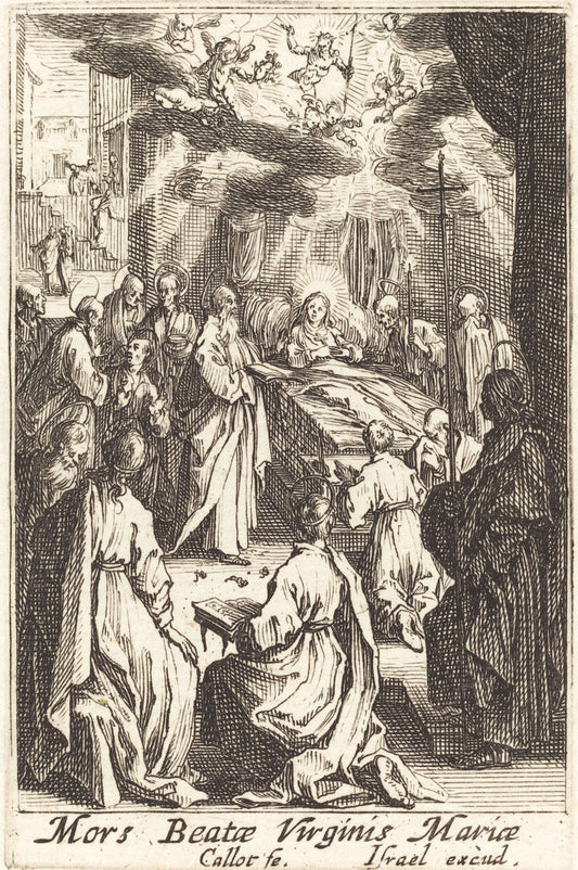 The Death of the Virgin by Jacques Callot (French, 1592 - 1635), 16X12"(A3)Poster Print