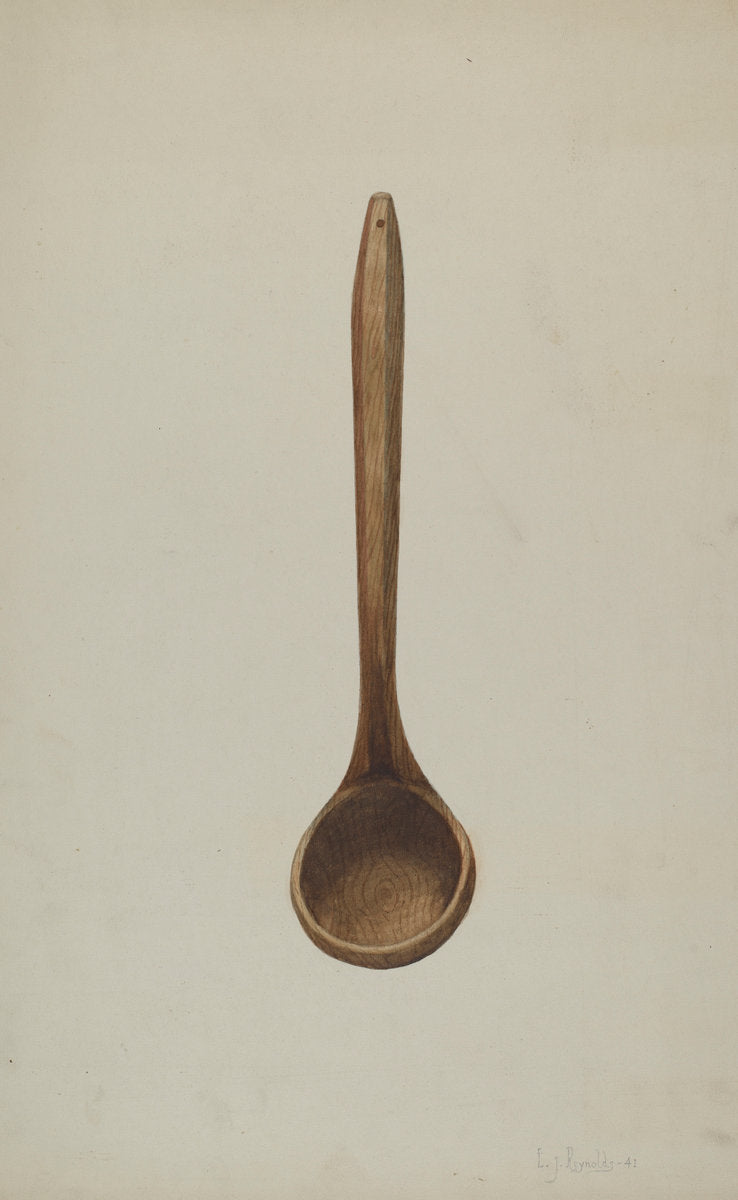 Wooden Ladle by E.J. Reynolds (American, active c. 1935), 16X12"(A3)Poster Print